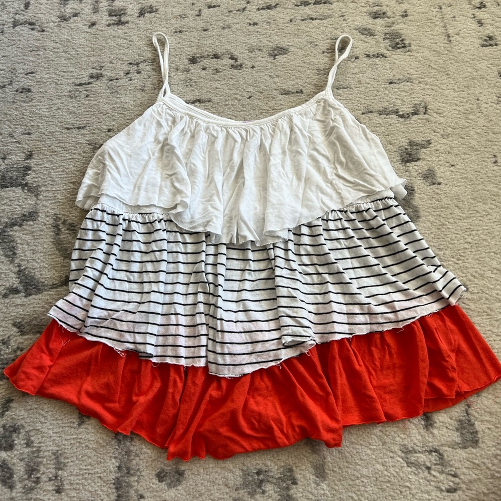 Striped and Colorblock Tank Top